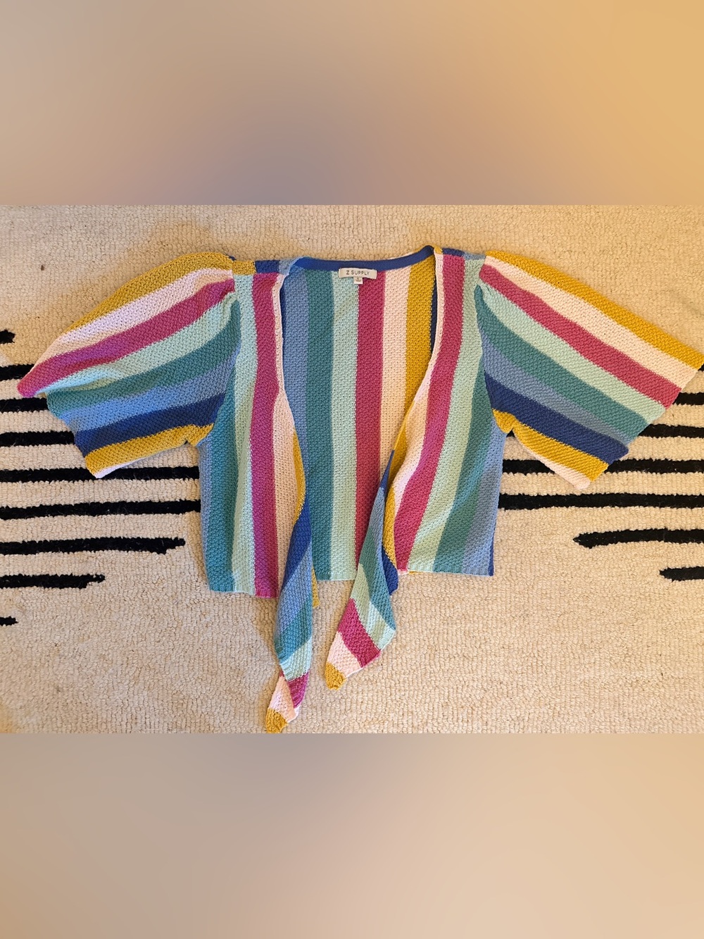 Z Supply Women’s Multicolor Stripe Cotton Knit Two-Piece Skirt Set - Picture 2 of 6